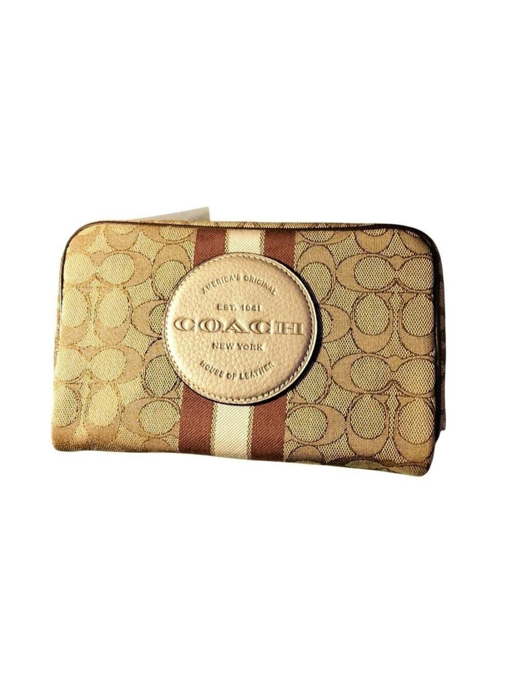 COACH Dempsey Boxy Cosmetic Case 20 Signature Jacquard - Picture 2 of 3